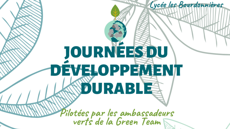 Les Journées du Développement Durable…